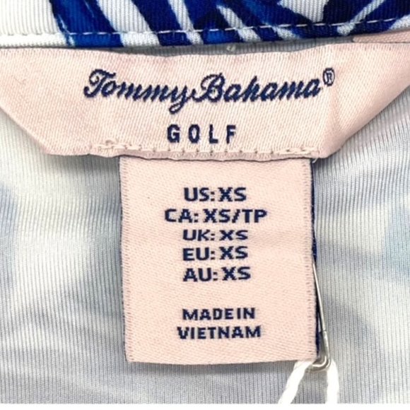 NWT Tommy Bahama Golf Full Zip Activewear Jacket Sz.XS UPF Blue Botanical Print - Picture 3 of 8